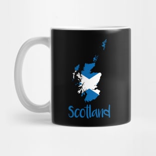 Scotland Saltire Map Typography Design Mug